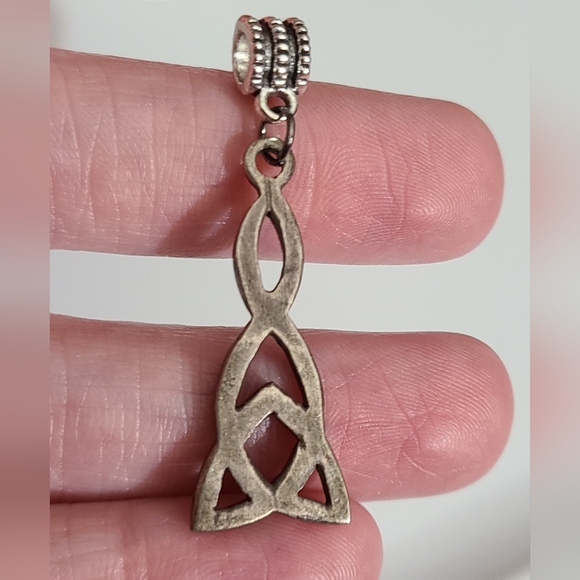 Vintage sterling silver celtic knot necklace pendant vtg - Picture 3 of 5